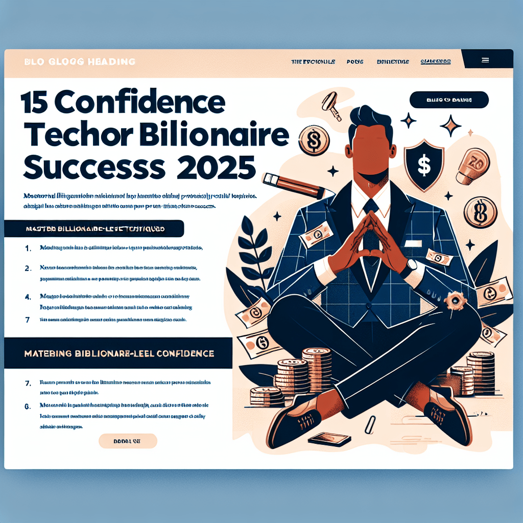 15 Confidence Techniques for Billionaire Success 2025