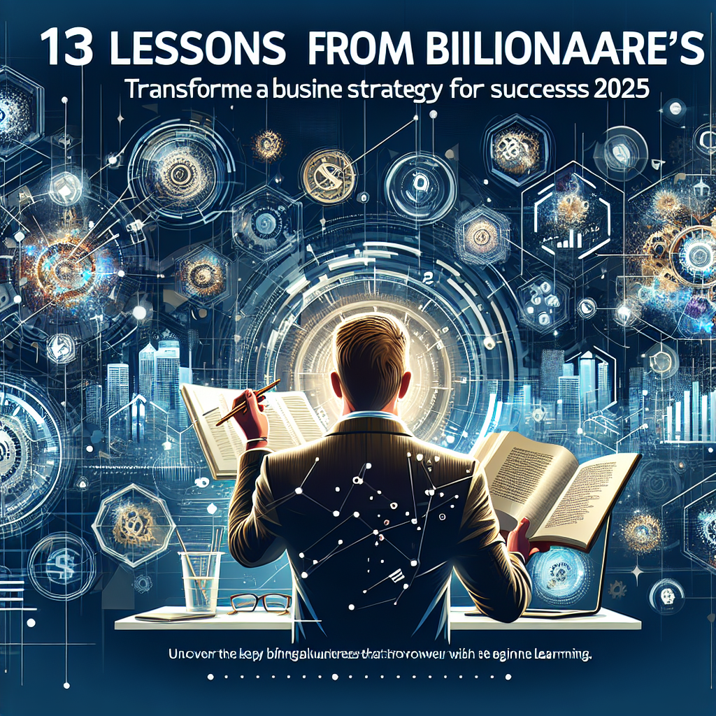 13 Lessons from Top Billionaires for Success&nbsp;2025