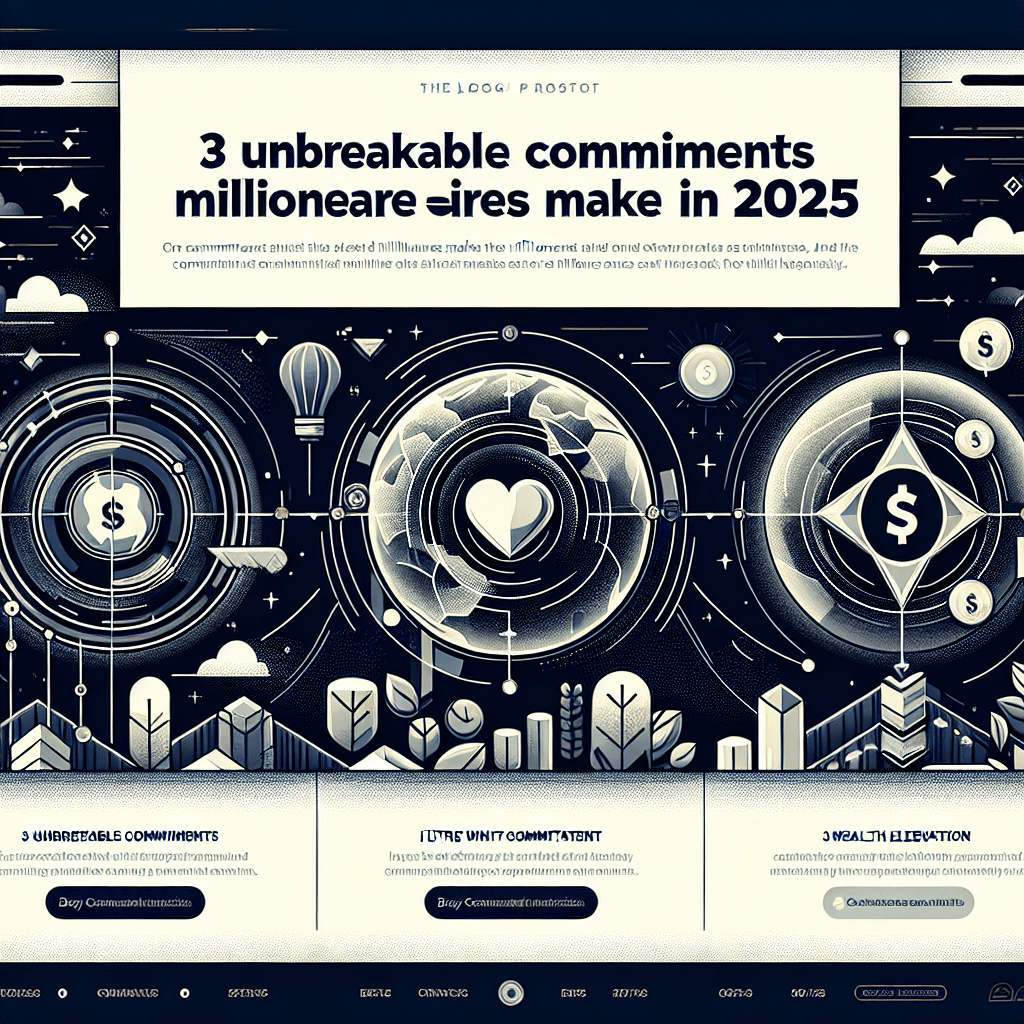 3 Unbreakable Commitments Millionaires Make in&nbsp;2025