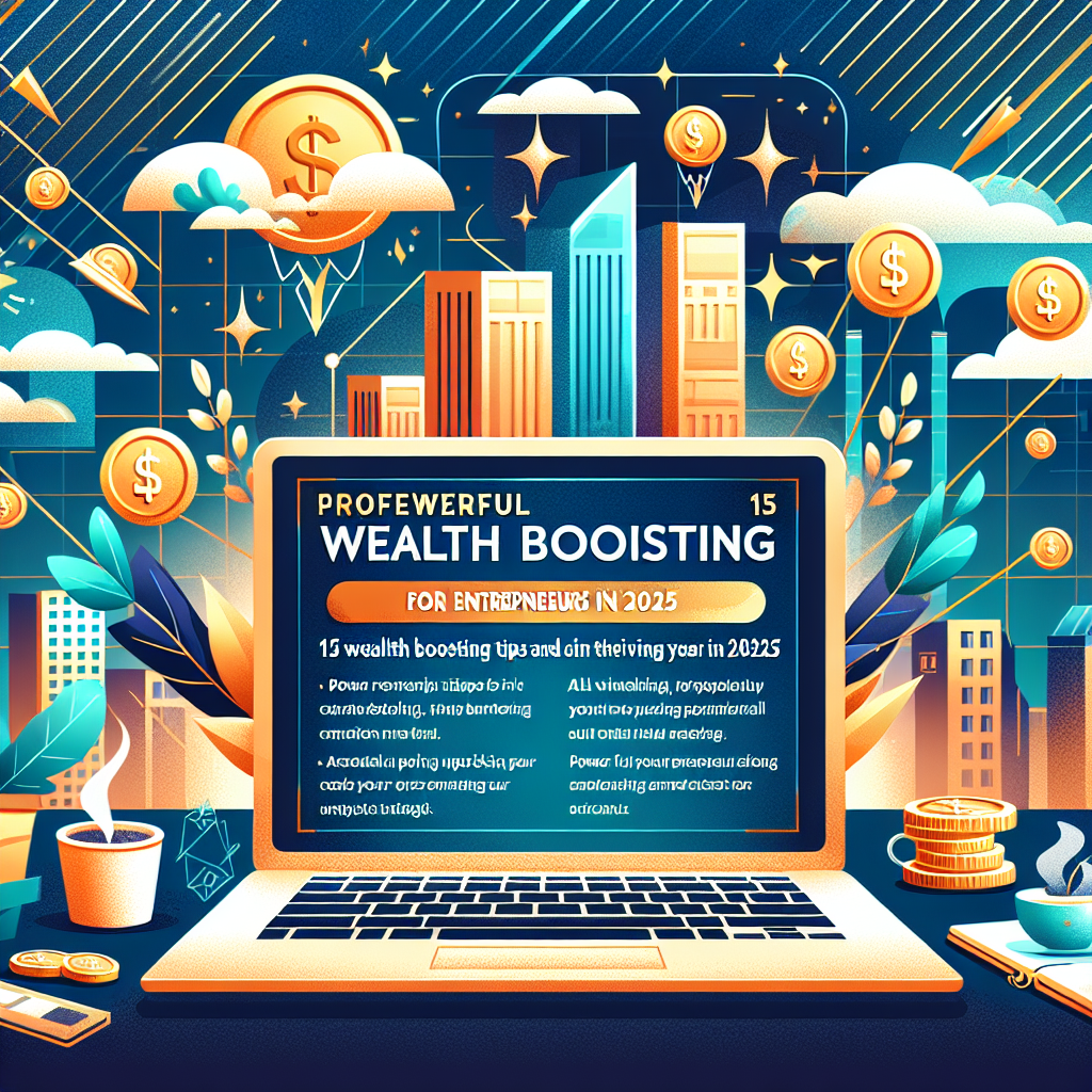 15 Wealth Boosting Tips for Entrepreneurs in&nbsp;2025