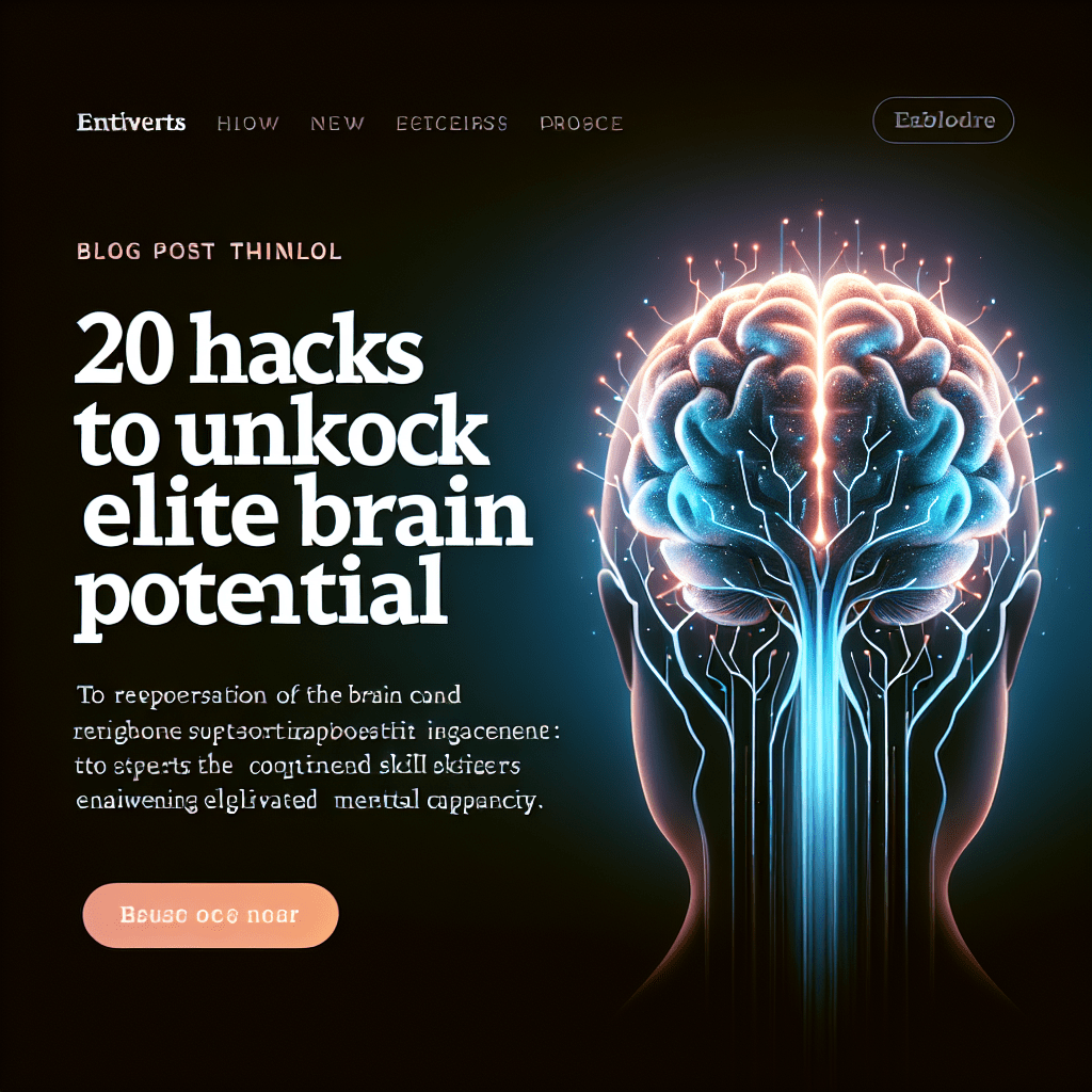 20 Hacks to Unlock Elite Brain Potential