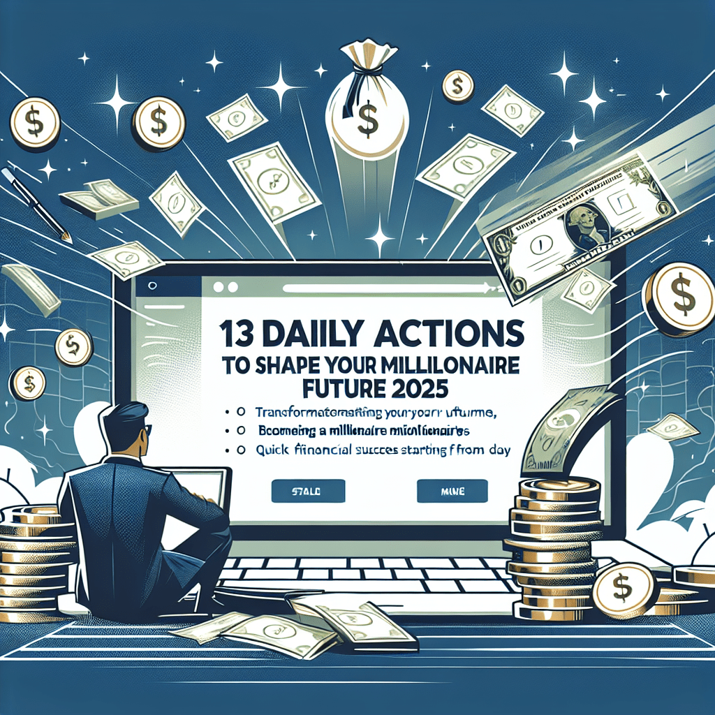 13 Daily Actions to Shape Your Millionaire Future&nbsp;2025
