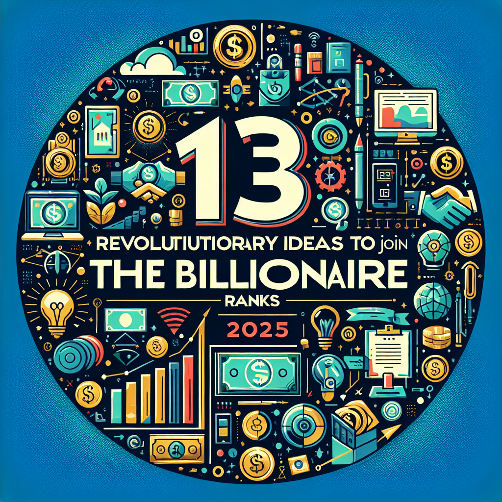 13 Revolutionary Ideas to Join the Billionaire Ranks – 2025