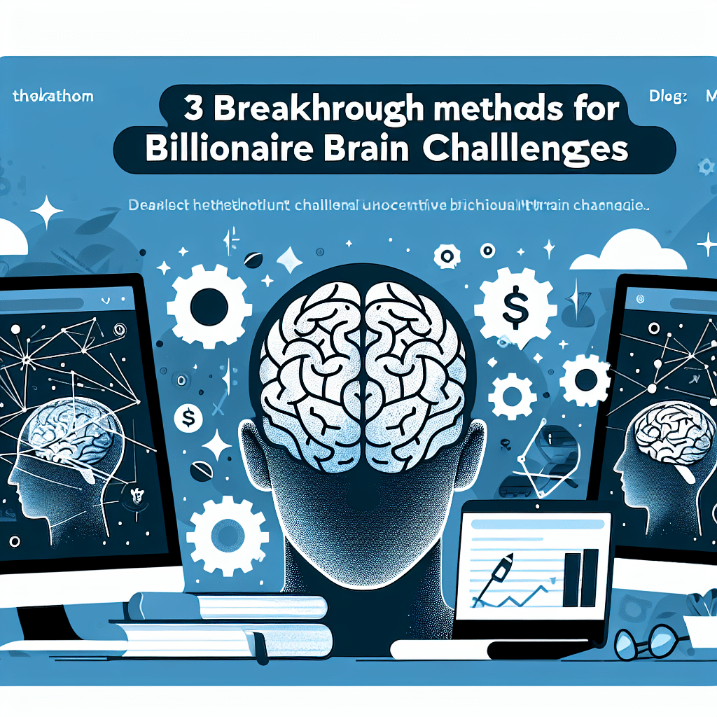 3 Breakthrough Methods for Billionaire Brain&nbsp;Challenges