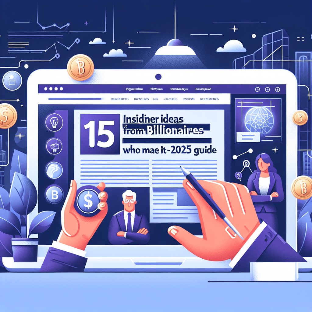 15 Insider Ideas from Billionaires Who Made It – 2025 Guide